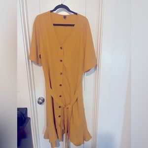 Beautiful summer mustard yellow dress